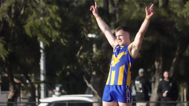 MPFNL: Somerville skipper Luke Burton celebrates. Picture: Valeriu Campan