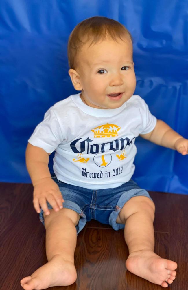 The birthday boy wore a T-shirt saying ‘brewed in 2019’. Picture: Facebook