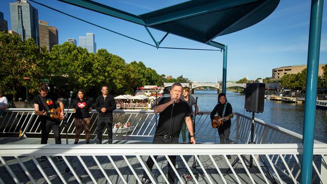 Barnsey performed at Southbank. Picture: Mark Stewart.