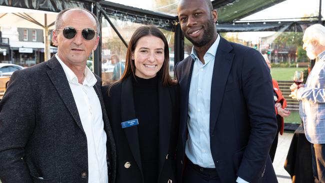 Among the guests at the Eighty Eight O’Connell launch were (from left) Dragomir Kljajic, Dragana Kljajic and Bruce Djite Picture: Supplied