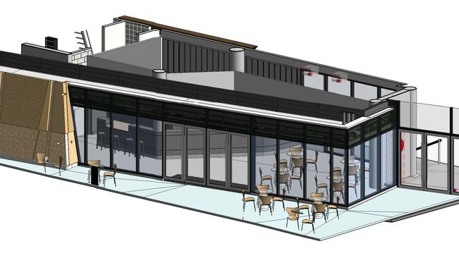 A concept plan of the new bar.