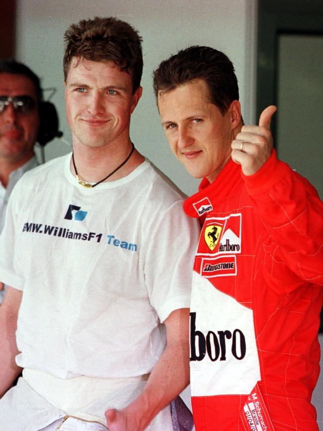 Ralf and Michael Schumacher during their F1 careers. Photo: Mark Thompson/ALLSPORT