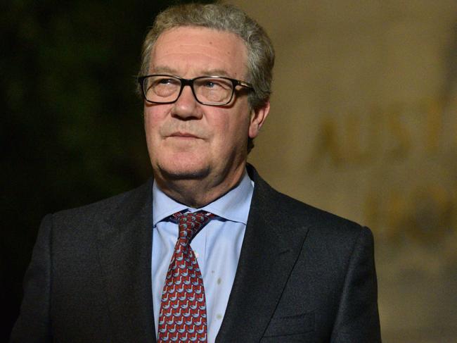 Australian high commissioner Alexander Downer and Prince Harry leave to Australia House after the 2017 Queens Young Leaders Award ceremony. Photo taken on the 29th of June, 2017. Picture: Christopher Chan