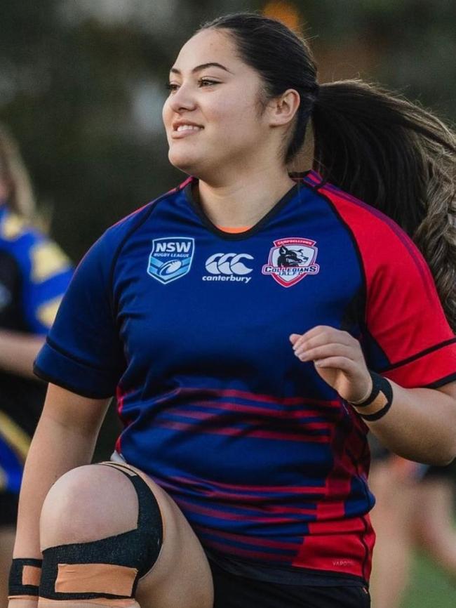 Iemaima Etuale warms up for Campbelltown Collegians. Picture: Campbelltown Collegians