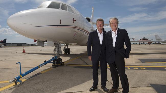 Andrew Fox and Max Beck, whose families own Essendon Fields Airport. Pic: SDP Media