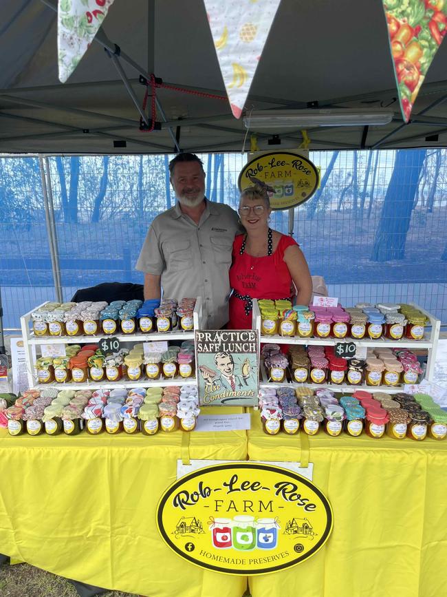 Sandra and Steven Johnson of Rob-Lee-Rose Farm at the Fraser Coast Flavours Festival at Seafront Oval on September 1, 2023.