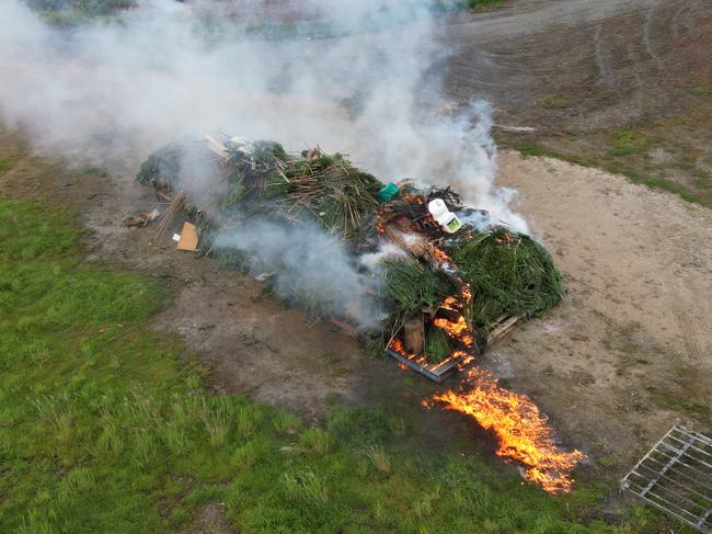 A $26m cannabis production has been dismantled in South Gippsland. Picture: Victoria Police