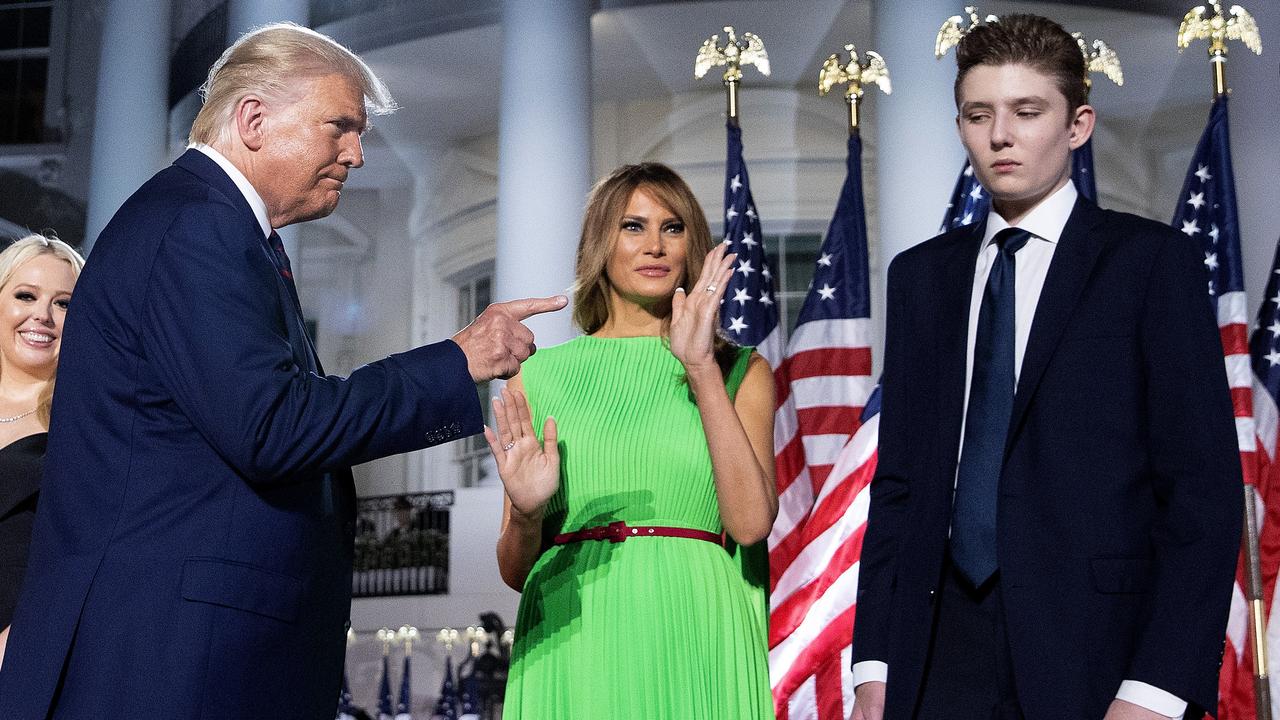 Melania Trump and son Barron Trump will divide their time between the White House and other residences during Donald Trump’s second term as president of the United States. Picture: Chip Somodevilla/Getty Images