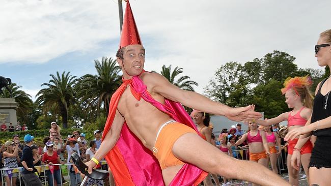 Colourful characters are always a feature in the Moomba parade. Picture: Nicole Garmston