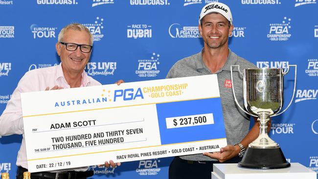 Adam Scott with a handy win. Picture: Bradley Kanaris/Getty