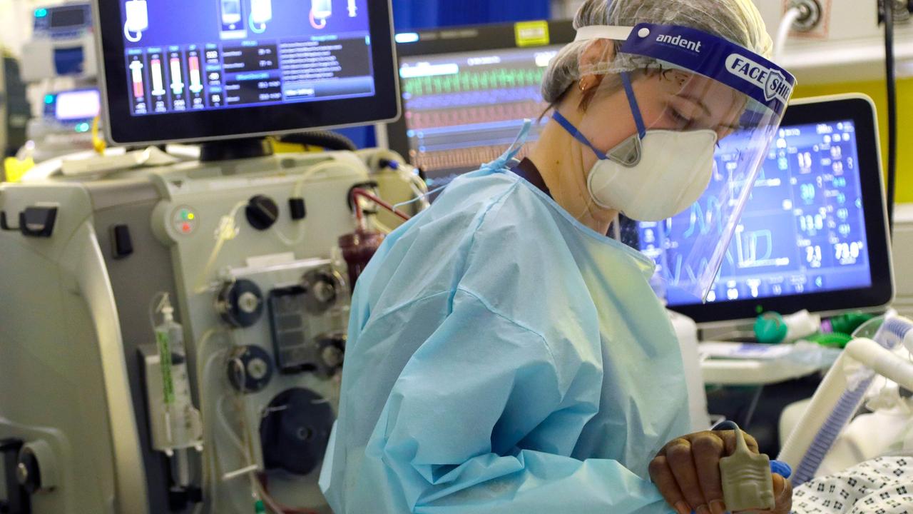 Critical Care staff takes care of a Covid-19 patient at King's College Hospital in London. Picture: Kirsty Wigglesworth/AFP