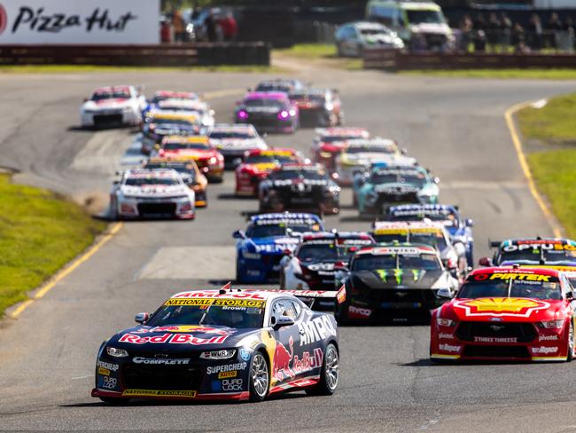 MELBOURNE, AUSTRALIA - SEPTEMBER 15: (EDITORS NOTE: A polarizing filter was used for this image.) Will Brown driver of the #87 Red Bull Ampol Racing Chevrolet Camaro ZL1 during the Penrite Oil Sandown 500, part of the 2024 Supercars Championship Series at Sandown International Motor Raceway, on September 15, 2024 in Melbourne, Australia. (Photo by Daniel Kalisz/Getty Images)