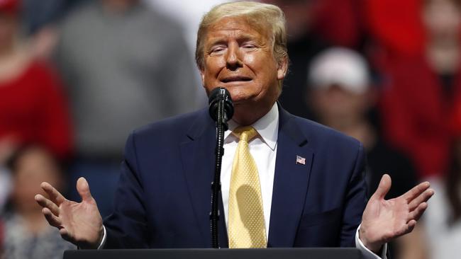 US President Donald Trump speaks at a campaign rally in Colorado Springs, Colorado. Picture: AP