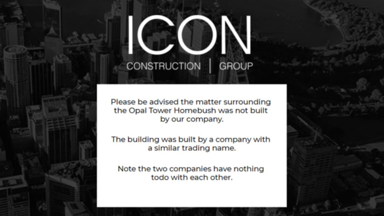 Icon Construction Group has posted a strong message on its website landing page. 