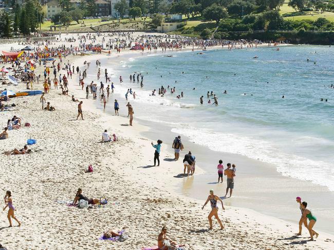 Coogee Beach on a beautiful spring day. But if it rains, it is best to avoid because of the poo. Picture: John Appleyard