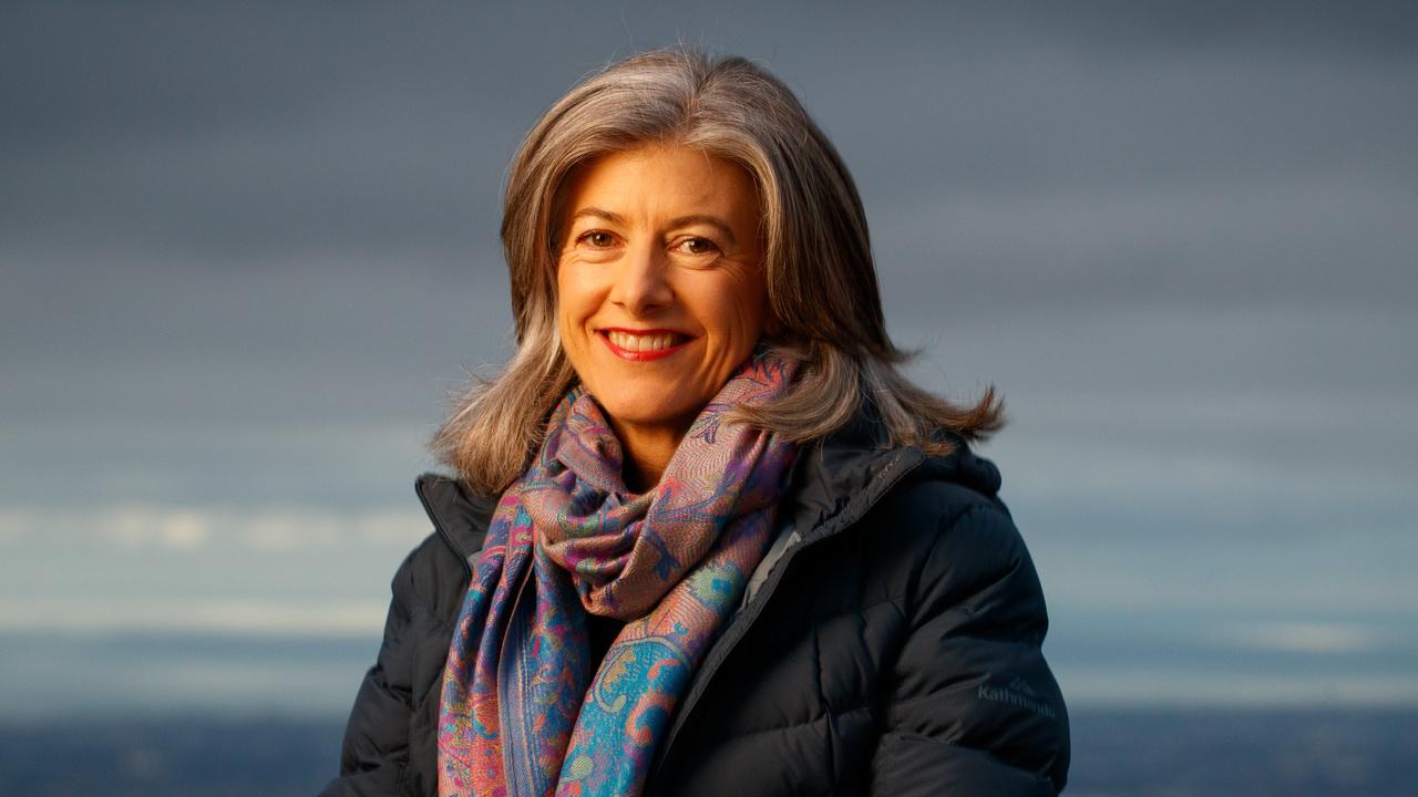 Prof Spurrier at Mt Lofty Summit in a photoshoot for SA Weekend. Picture MATT TURNER.