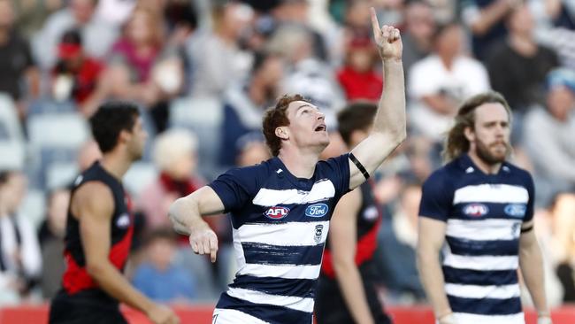 Gary Rohan kicked the match winner in the dying stages of the game. Picture: Getty Images.