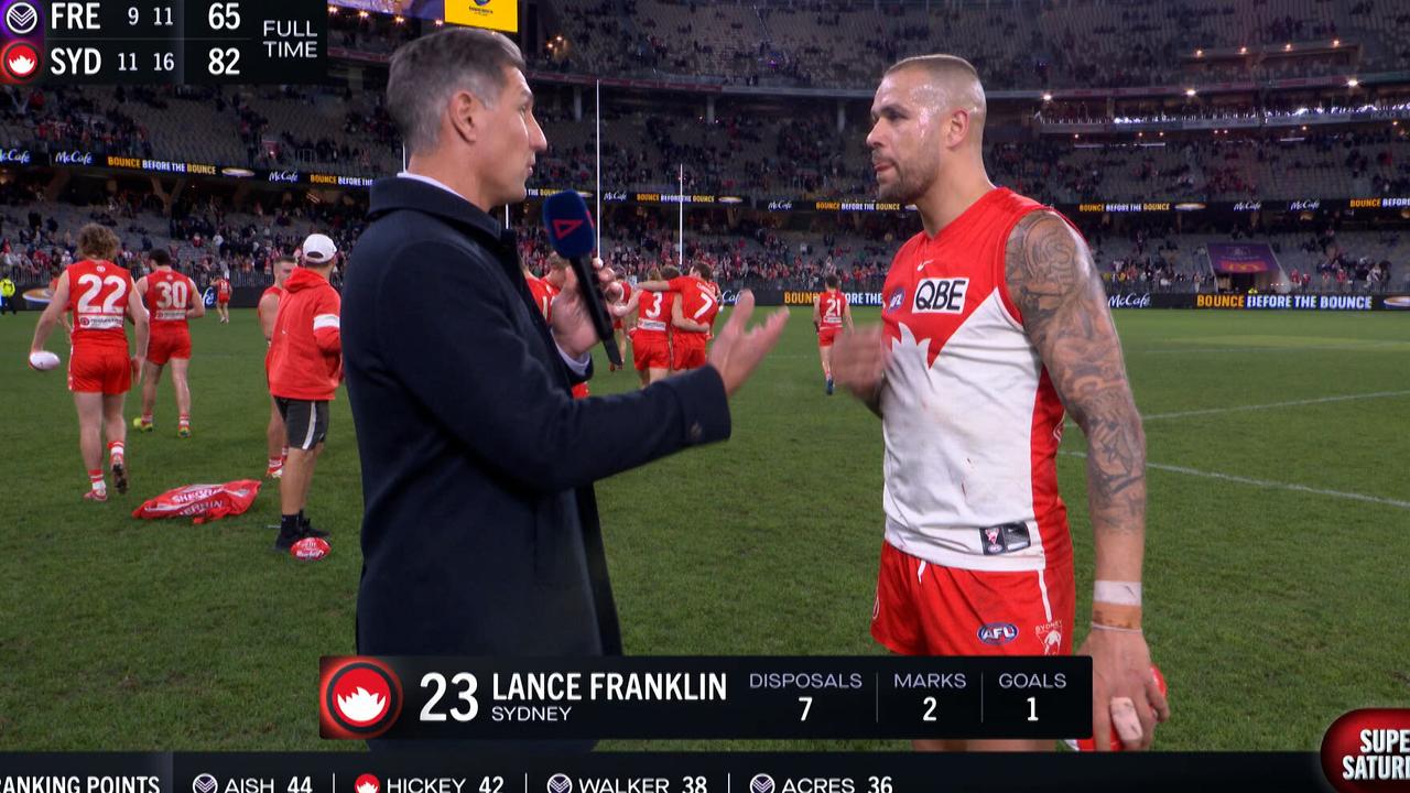 Buddy Franklin opted not to open up on his contract status.