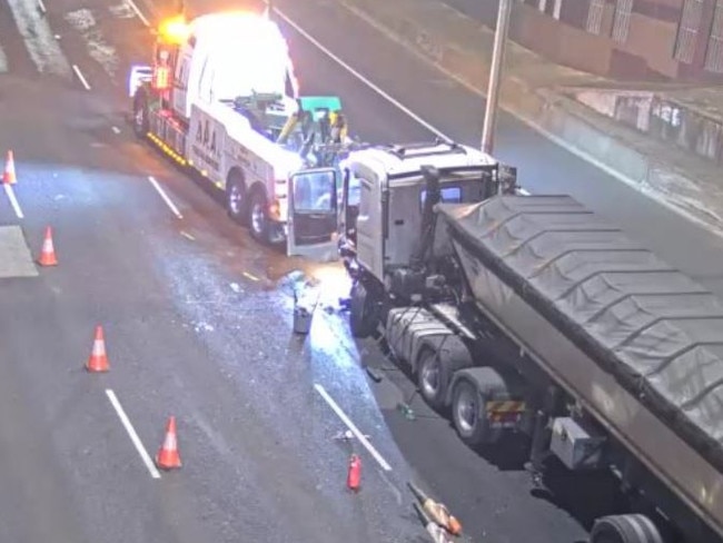 A woman and male truck driver were both taken to hospital after the crash. Picture: Supplied