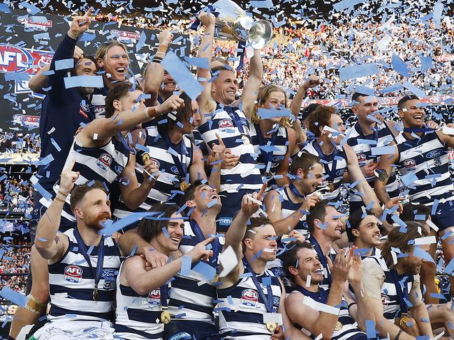 It was Geelong’s day. Picture: Daniel Pockett/AFL Photos/via Getty Images