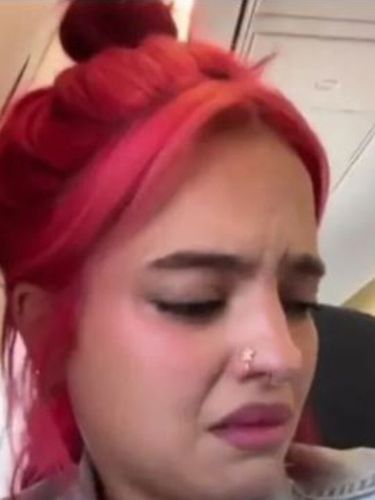 A woman was left gagging on a 5-hour flight.