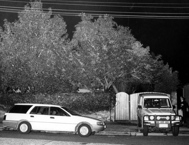 Vehicles at the property on March 19, 1990.