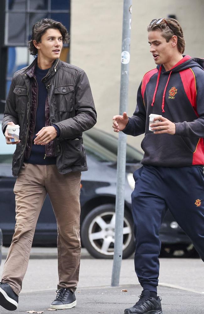 Count Nikolai of Monpezat was seen with a male friend as he walked the streets of Sydney. Picture: MediaMode.com