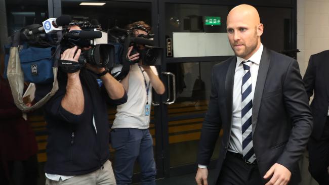 Gary Ablett arrives for Tuesday night's tribunal hearing.