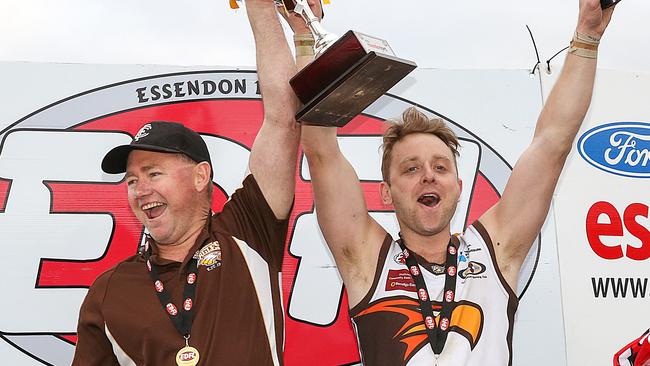 Peter Bugden led Craigieburn to the 2016 Division 1 flag. Picture: Ian Currie