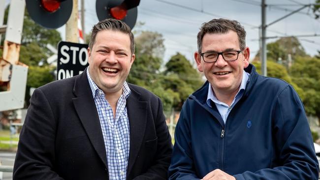 Will Fowles and Daniel Andrews in happier times. Picture: Facebook