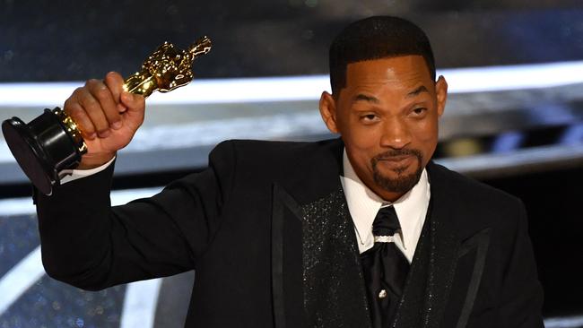 Smith received two standing ovations as he accepted the Best Actor award, post-slap. Picture: Robyn Beck/AFP