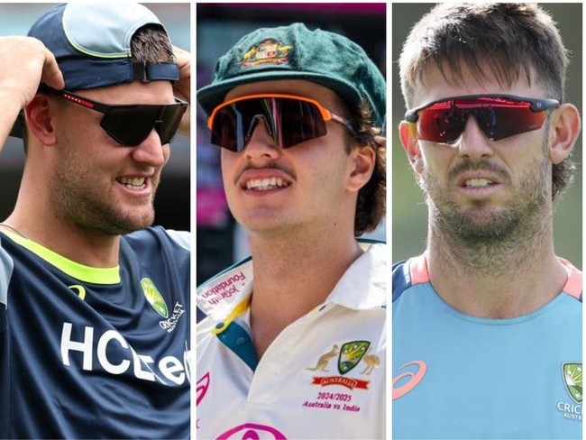 Beau Webster, Sam Konstas and Mitchell Marsh. Photos: Getty Images/News Corp