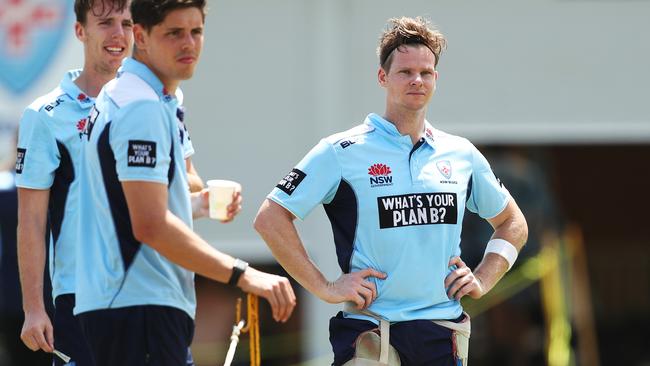 Former Australian captain Steve Smith during a NSW Blues training session at the SCG. Picture: Phil Hillyard