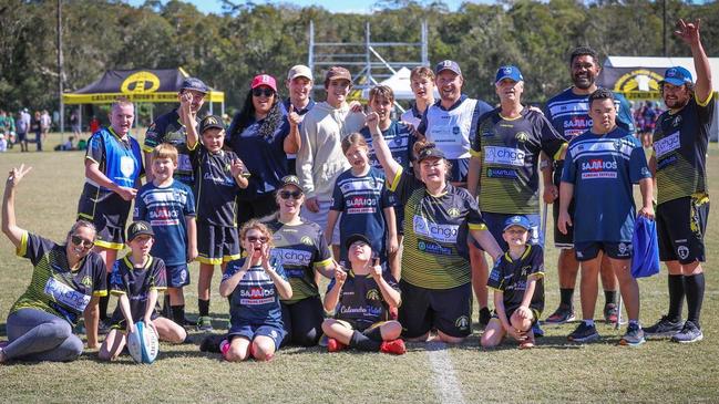 Brothers and Caloundra’s inclusive rugby union teams. Picture: Adrian Bell Photography.