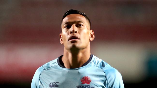 Israel Folau came under fire for his controversial religious comments during the Super Rugby season. Picture: AAP