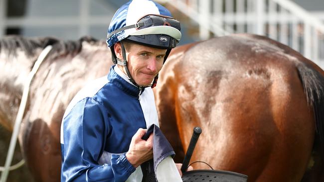 James McDonald comes back to scale winning aboard For Victory on Hawkesbury Cup Day in May. Picture: Jeremy Ng / Getty Images