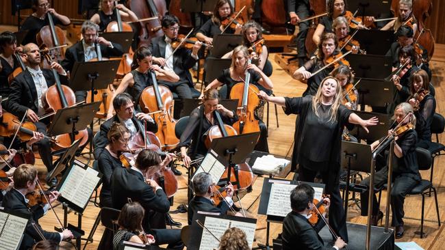 Conductor Simone Young in action with the Sydney Symphony Orchestra. Picture: Daniela Testa