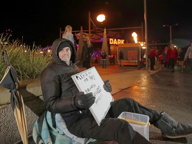 David Trueman has been homeless for about six weeks. Picture: PATRICK GEE