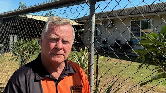 Brian O'Gallagher near the razorwire fence.