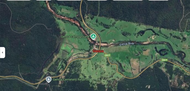 Two people have been flown to hospital after a tree fell on their car in Genoa on Monday afternoon. Picture: Google Maps