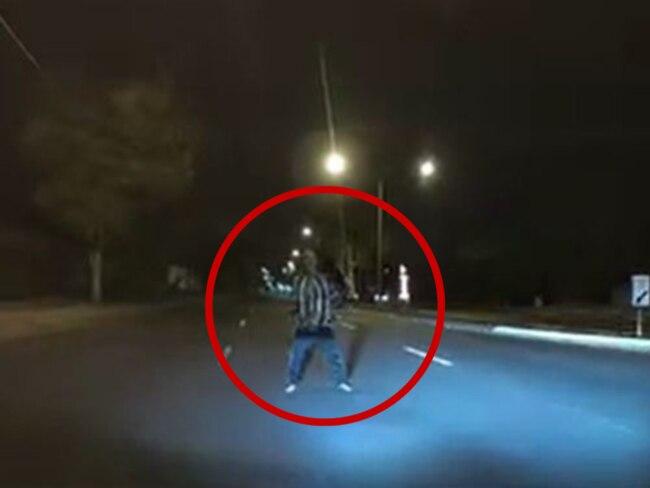 Man approaches car in creepy dashcam footage. Picture: Facebook