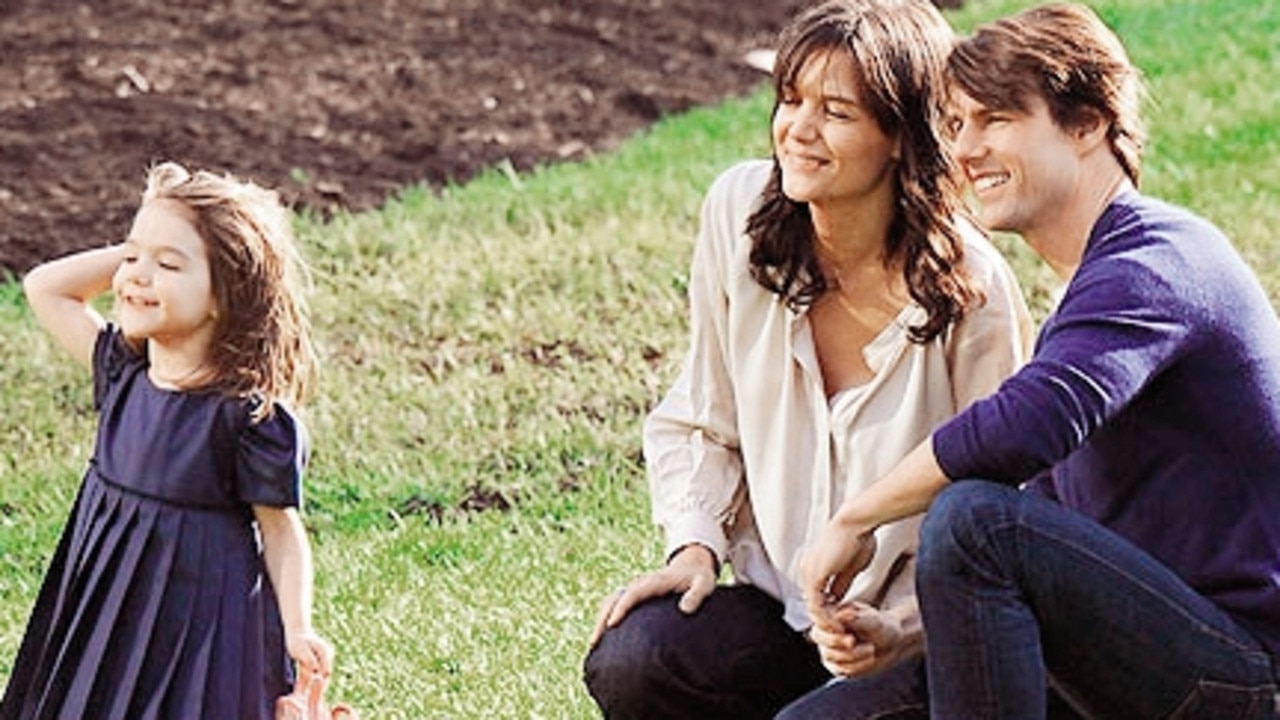 Katie, Tom and Suri were the picture-perfect family in a Melbourne park a decade ago. Picture: Backgrid.