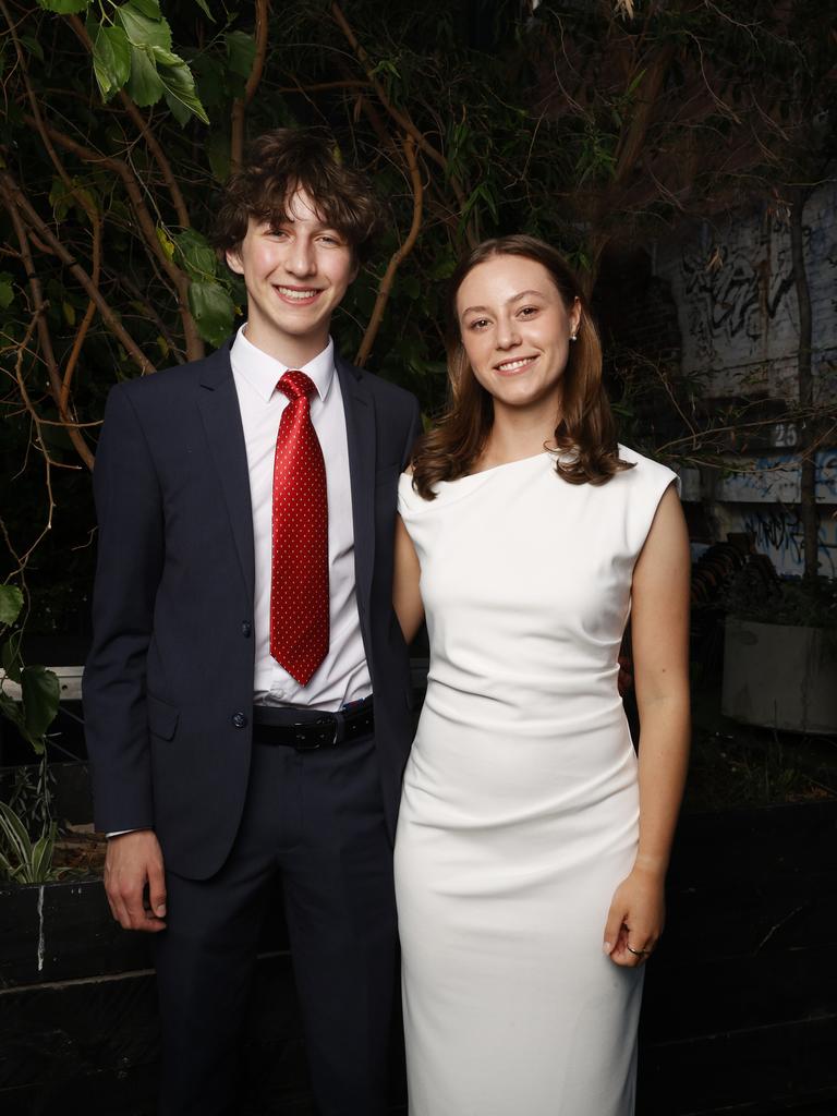 Reuben Cousins and Charlotte Curtrale. Fahan School leavers dinner 2024. Picture: Nikki Davis-Jones