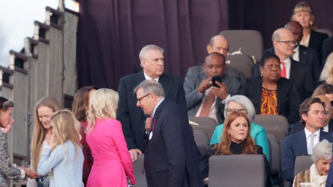 Sarah Ferguson and Prince Andrew during the Coronation Concert in May. Picture: Getty Image.