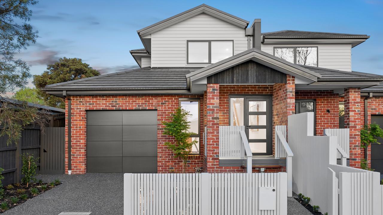 This four-bedroom townhouse at 156B Chute St, Mordialloc is also listed and was built by Pattinson.