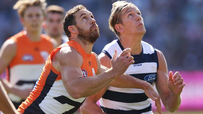 Shane Mumford has been in excellent form for the Giants. Picture: Getty Images 