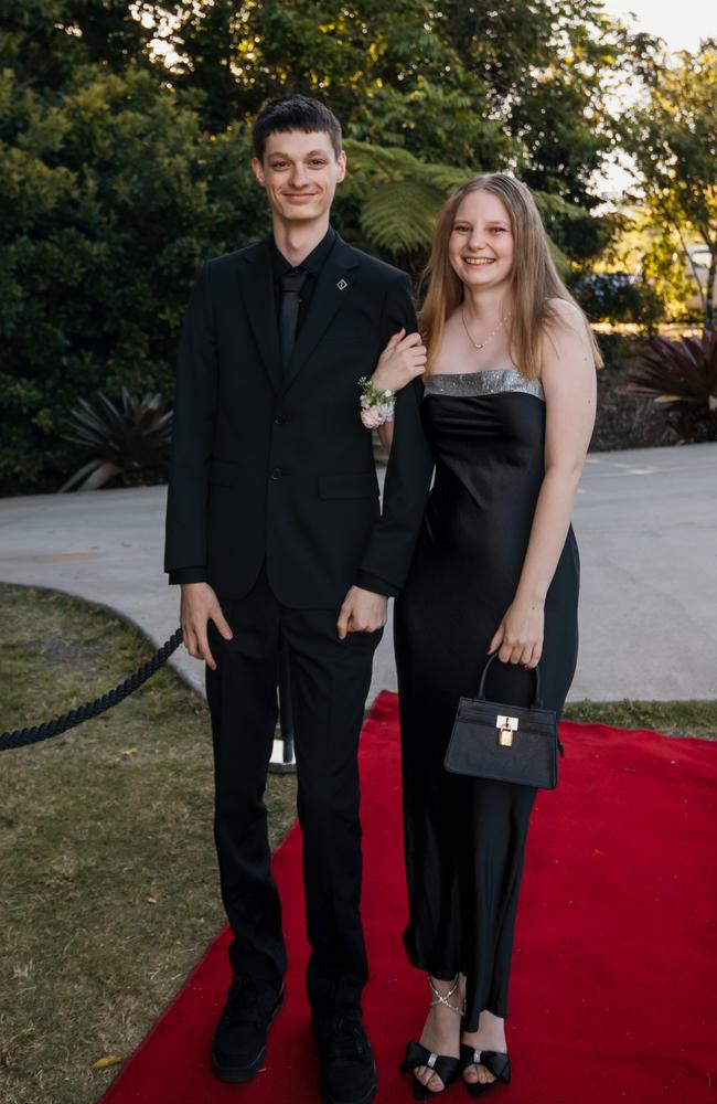 Jacob with his formal partner at the Glasshouse Christian College formal. Picture: Jordan Bull of JBull Photography