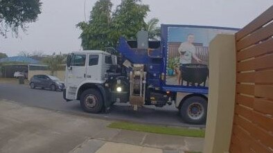 The mechanical arms lost their grip and the bin joined the rest of the rubbish. Picture: Reddit/Ok_Manufacturer2481