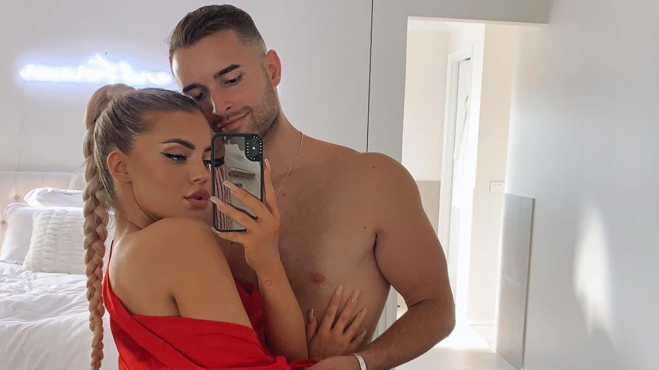 Andre Zachary Rebelo,with ex-partner model Gracie Piscopo, has been charged with murdering his mother more than two years ago. Picture: Instagram