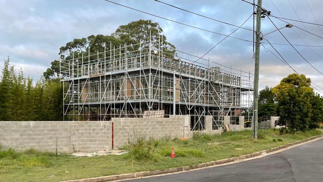 One of LDC’s partly finished homes in Brisbane.